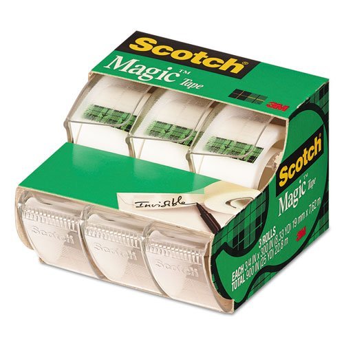 Scotch Magic Tape 3105, 3/4-Inch x 300-Inches, 3 Rolls