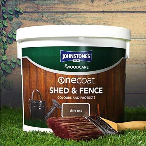 Johnstones Woodcare 9 Litres Shed Fence Paint Tub One Coat Garden