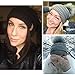 FURTALK Winter Cute Fur Pom Beanie Hat Warm Oversized Chunky Cable Knit Slouch Beanie Hats for Women