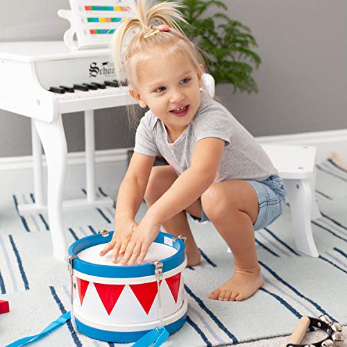 Schoenhut Tunable Drum Hand Drum with 2 Drum Sticks and Adjustable