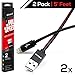 iHard USB Lighting Cable For iPhone | Velvet Leather Apple Fast Sync (2 Pack) 5ft Flexible Durable Charging 8pin usb Cables For iPhone 7, 7Plus, 6s, 6, 6Plus, 6sPlus, 5s 5 5c, iPad