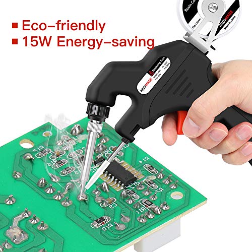 ArchMage Fast-Heating Soldering Gun 110V 15W Energy Efficient Automatic Feed Welding Tool with Rosin Core Solder Wire for Welding Circuit Board, Appliance Repair, Home DIY and More