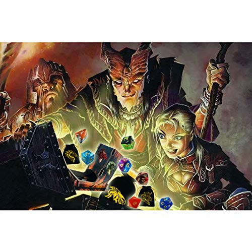 image for TOYFUL 6 Sets DND Dice Polyhedral Dungeons and Dragons DND RPG MTG Tab
