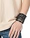 REVOLIA 5-12Pcs Braided Leather Bracelets for Men Women Cuff Wrap Wristbands
