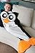 Fin Fun Penguin Wearable Hooded Blanket for Kids - Kids Wearable Blanket Hoodie - Super Soft Polyester Snuggie, Cozy Blanket with Realistic Animal Details for Boys & Girls