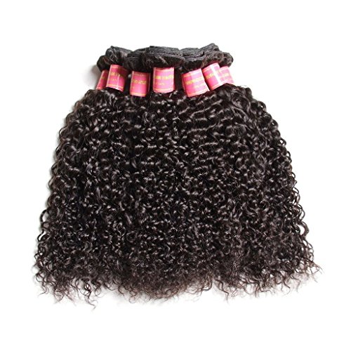 Ali Julia Hair Brazilian Curly Hair 3 Bundles with 13x4 Frontal Lace Clsoure Virgin 100% 7A Unprocessed Human Hair Extensions Natural Color (10 12 14+10 inch)