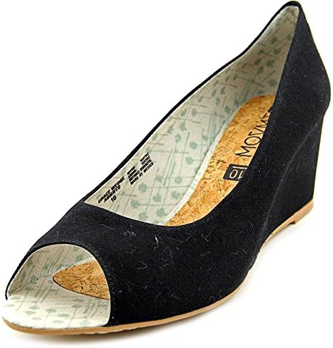 Movmt Grace Wedge Women US 10 Black Peep Toe Wedge Heel