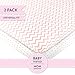 Ely's & Co Pack n Play , Portable mini Crib Sheet Set 100% Jersey Cotton Pink Chevron and Polka Dots for Baby Girl, 2 Pack