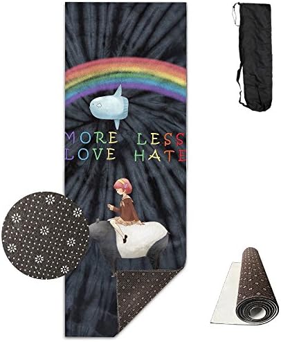 Rainbow More Love Less Hate Non-Slip Exercise Yoga Mat Premium Printed Reversible Anti-Tear Fitness Exercise Eco-friendly Yoga And Pilates Mat