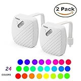 24-Color LED Toilet Bowl Night Light [2Pack] Motion Activated Sensor - Funny Unique Gadget for Mom, Her, Him, Men, Women or Birthday Kid - Cool New Fun Gift Idea, Best Gag Mother's Day Present