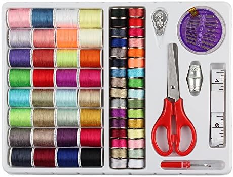 Sewing Kits for Kids, Beginners, Traveller, Emergency, Sewing Supplies with Scissors, Thimble, Thread, Needles, Tape Measure, and Accessories to Mend and Repair
