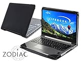 Navitech Black Real Leather Folio Case Cover Sleeve For The Lenovo Yoga 710 14