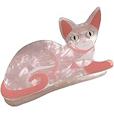 Adorable Cat Hair Clip Set - Animal Hair Barrettes for Girls, Women - Novelty Fun Hair Accessories (Pink kitten)