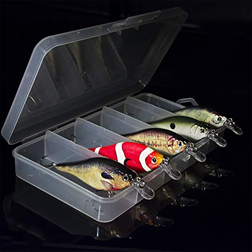 FOVONON Crankbaits Set Lure Fishing Hard Baits Swimbaits Boat Ocean Topwater Lures Kit Fishing Tackle Minnow Vib Set for Trout Bass Perch Fishing Lures with Box (F130)
