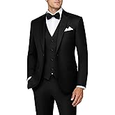 MAGE MALE Mens 3 Piece Suits Slim Fit Tuxedo Suit Set Soild Prom Wedding Suits One Button Blazer Vest Pants Set