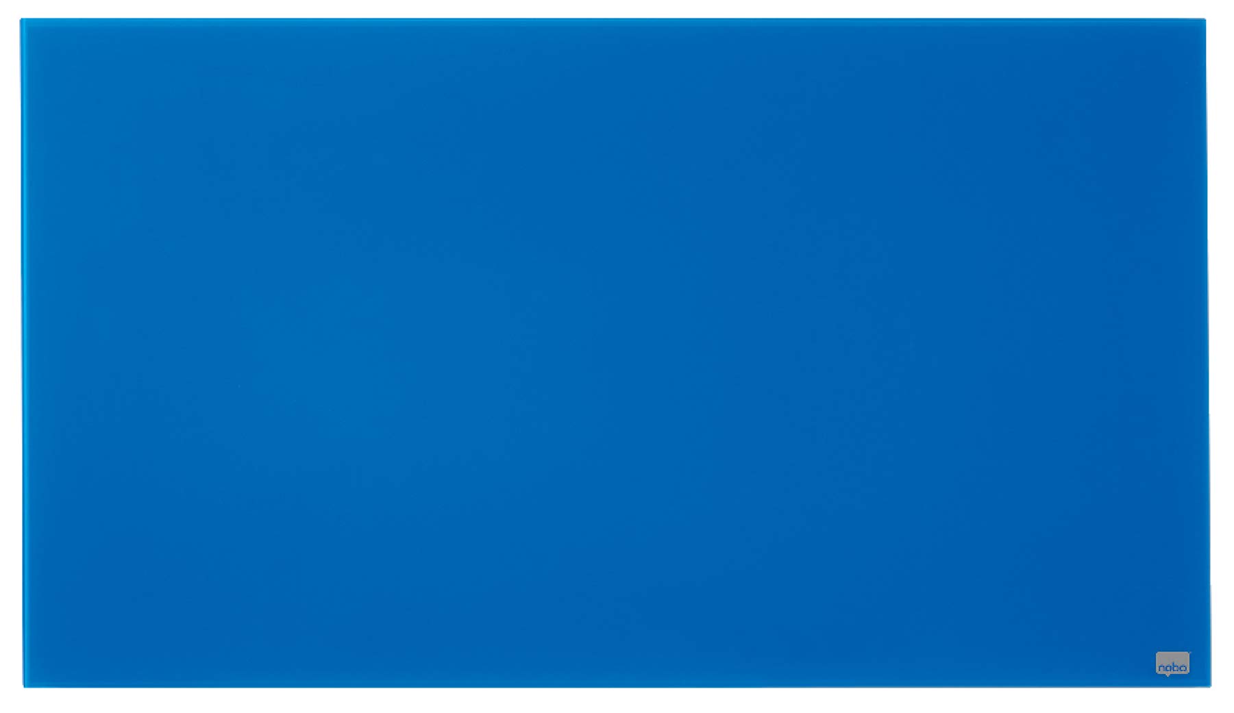 Nobo Glass Magnetic Whiteboard with Removable Pen Tray, 1000 x 560 mm, InvisaMount Mounting System, Impression Pro, Blue, 1905188