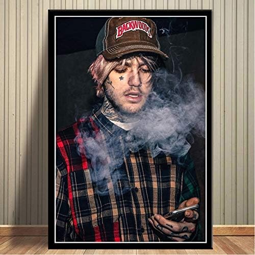 wojinbao no frame Poster Hot Lil Peep R.I.P Rapper Hip Hop New Music Singer Star Wall Art Canvas ng Pictures For Living Room Home Decor 40x60cm