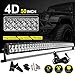 AUTOSAVER88 LED Light Bar 50 Inch Curved Work Light 4D 400W with 10ft Wiring Harness, 40000LM Offroad Driving Fog Lamp Marine Boating Light IP68 WATERPROOF Spot & Flood Combo Beam Light Bar Automative