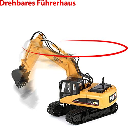 15-Kanal RC ferngesteuerter DieCast Raupenbagger 2.4GHz Edition, sehr hochwertig viele Metallbauteile,680° Grad… – Bild 5