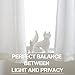 jinchan Privacy Semi Sheer White Curtains for Bedroom Casual Weave Window Curtains for Living Room Linen Drapes White Window Curtain 84 inch Long 2 Panels