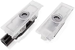 UUAKARIN 2Pcs Car Door Light Easy Installation Car Door LED Logo Projector Welcome Light Puddle lamp Compatible with 458 488 599 612 FF F12 California (02)