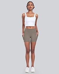 CHRLEISURE Womens Biker Yoga Shorts with