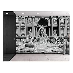 Trevi Fountain (Fontana di Trevi) in Rome - Famous Sculpture Setting - Italian Architecture - Wall Mural, Removable Sticker, Home Decor - 66x96 inches