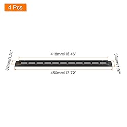 uxcell 4pcs Rectangle Ventilation Grille Aluminum