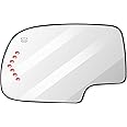 SCITOO Driver Side Mirror Glass for 2003-2007 For Cadillac Escalade, For Chevy Avalanche, Silverado, Suburban, Tahoe, For GMC Sierra, Yukon Left Heated Mirror Glass Exterior Convex Turn Signal