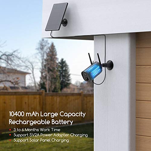 Security Camera Outdoor, COOAU 1080P Wireless Solar Powered Camera with Rechargeable Battery, WiFi Home Surveillance… - Image 2