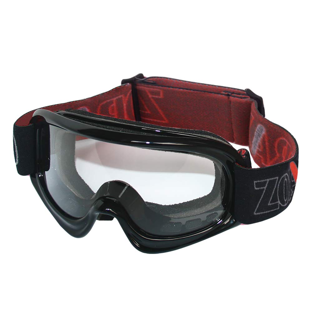 Zorax Kids Black MX Motocross Goggles Dirty Bike Quad Motorcycle Motorbike Goggles