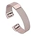 Fitbit Charge 2 Band, ALNBO Milanese Mesh Loop Stainless Steel Replacement Bracelet Strap with Strong Magnet Lock, Rose Gold