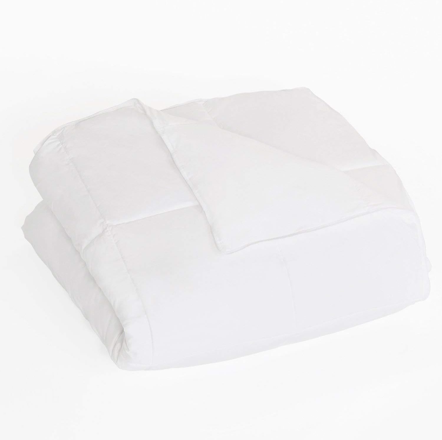 DOWNLITE 300 TC Hypoallergenic Luxury Down Alternative White Comforter – Medium Warmth - Oversized King 107" x 96"