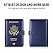 Maxjoy Leather Passport Holder, Passport Book Cover, Passport Wallet for Men/Womem, RFID Blocking Travel Passport Wallet Card Organizer passport case, Blue