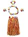 CISMARK Elastic Hawaiian Hula Dancer Grass Skirt