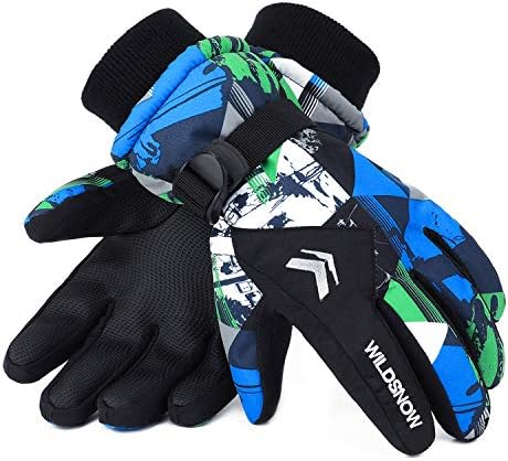 RunRRIn Ski Gloves, 100% Waterproof Warm Winter Snow Gloves for Mens, Womens, and Kids