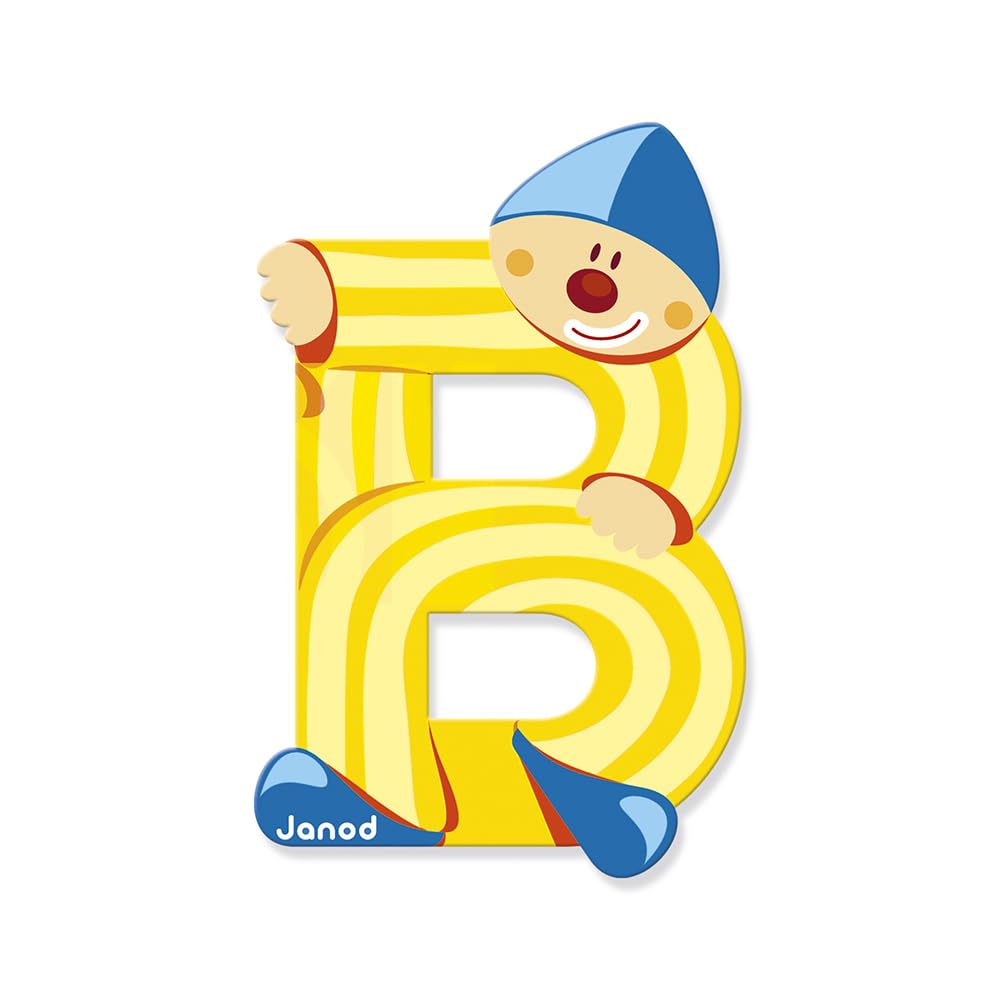 Janod J04543 B Party B004XS8G7O Wooden Clown Letter, Multicolored, one Size