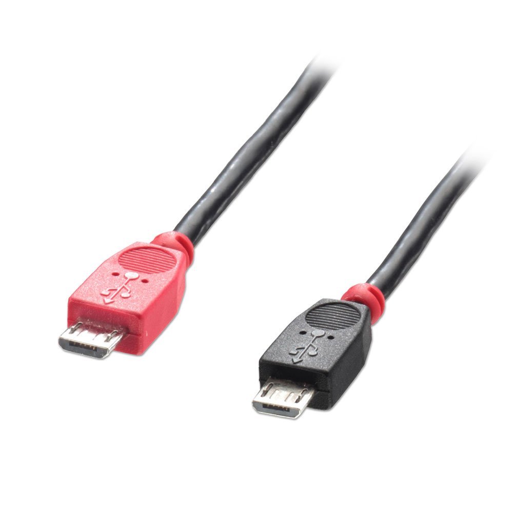 LINDY USB 2.0 OTG Cable - Black, Type Micro-B to Micro-B, 1m