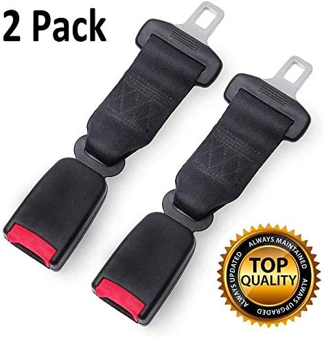 2 Pack Adjustable Seat Belt Extender,Retractable Seat Belt Extension,Safety Certified Seatbelt Extension for Obese,Pregnant Women & Child Car Seats (2 pack)