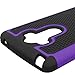 LG G Stylo Case, LK Drop Protection Shock-Absorption Impact Resistant Hybrid Dual Layer Armor Defender Protective Case Cover for LG G Stylo (Purple)