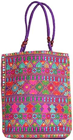 14.5"x 16" Inches Shoulder Embroidered Hippie Tote Gypsy Handbag
