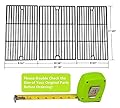 Hongso PCG233 Universal Gas Grill Grate Cast Iron Cooking Grid Replacement, Sold As A Set of 3