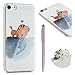 MOLLYCOOCLE iPod Touch 6 Case, Cat and Fish Fall in Love Painted Pattern Case for iPod Touch 5 with Phone Screen Pen and Phone Dust Plug -3Pcs
