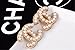 P.phoebus 18K Yellow Gold Plated Vintage White Swarovski Crystal Studs Earrings Rhinestones Dangle Charms Hoops For Women Girls (white beads)