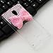 Sharp Aquos Crystal 306SH Case (5 Inch),Mavis's Diary 3D Handmade Bling Crystal Lovely Cute Light Pink Bow with Shiny Diamond Rhinestone Hard Clear Case for Sharp Aquos Crystal 306SH 305SH (5.0