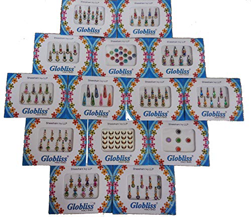 Photo 1 of 12 Bindi Packs Collection Mix n Match forehead face Gems Forehead Sticker Colorful