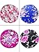 SATINIOR 4 Pieces Soft Satin Sleeping Cap Salon Bonnet Night Sleep Hat Hair Loss Cap (Flower Pattern Slim Band)