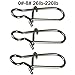 100 Pack Duo Lock Snaps Size 0-8 Black Nice Snap Swivel Solid Rings Stainless Steel USA Fishing Tackle Kit - Test: 26LB-220LB