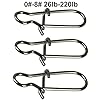 Easy-Catch-100-Count-Pack-Duo-Lock-Snaps-Size-0-8-Black-Nice-Snap-Swivel-Slid-Rings-Stainless-Steel-USA-Fishing-Tackle-Kit-Test-26LB-220LB