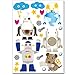 WANDKINGS Wall Stickers Robots Sticker Set – 40 Stickers on 2 US Letter Sheets (Each 8.3 x 11.7 inch)